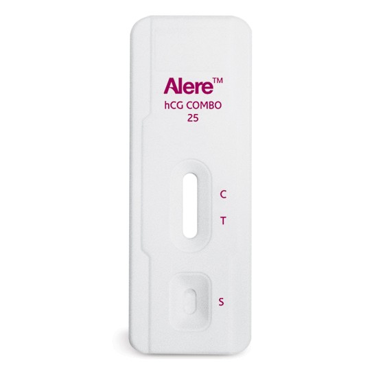Pregnancy Test Rapid Test Alere™ hCG Combo Fertility Test hCG Pregnancy Test Serum / Urine Sample 40 Tests CLIA Waived for Urine / CLIA Moderate Complexity for Serum by Abbott Rapid Dx North America LLC  ID 92225